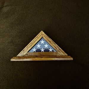 Wooden Mini Flag Display Case